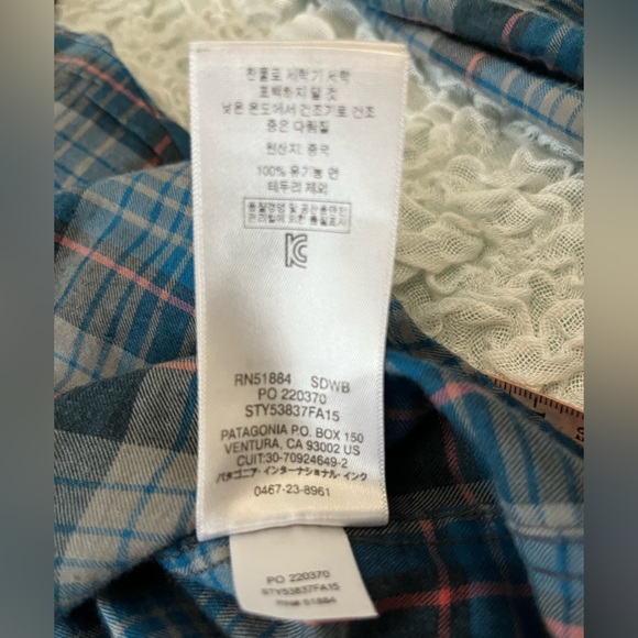 Patagonia Mens Pima Long Sleeve Shirt. XL Fjord - Picture 2 of 5
